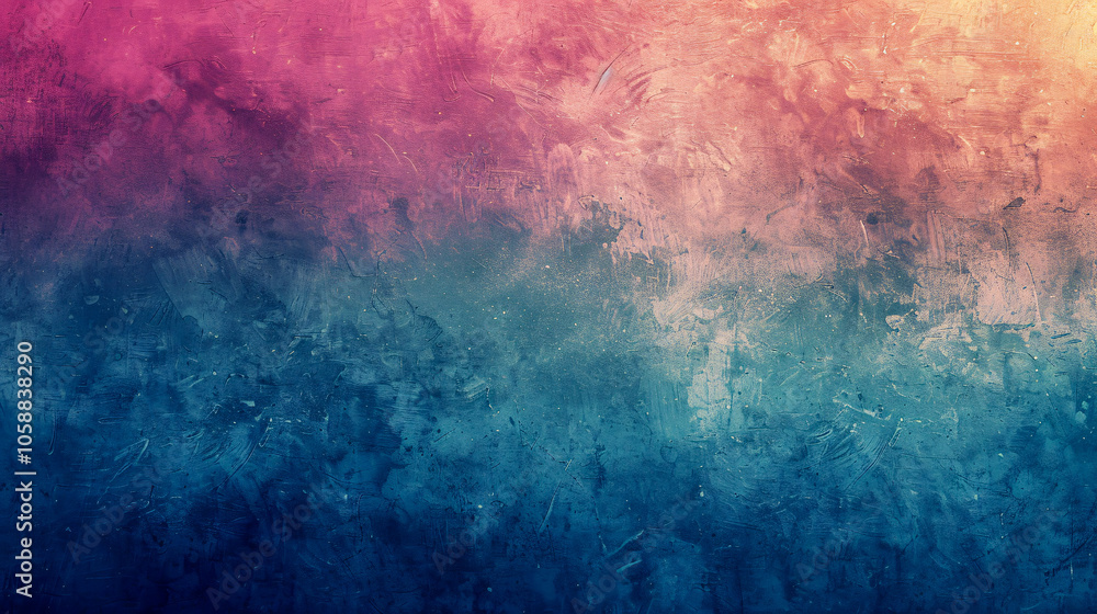 Poster retro gradient background with a grain texture.