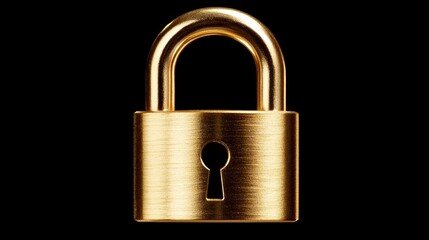 Fototapeta premium Golden Padlock Symbolizing Security and Protection