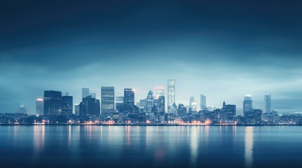 Naklejka premium dusk light blue blur