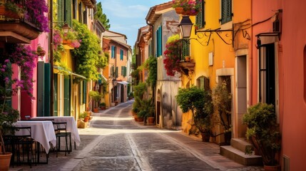 Obraz premium quaint old town road