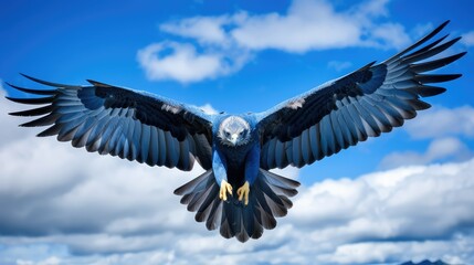 Obraz premium glides blue hawk