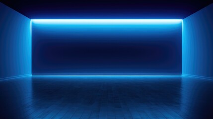 Obraz premium led blue light dark background