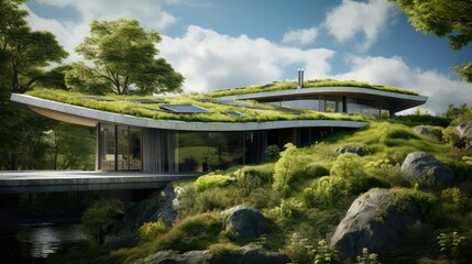 Fototapeta premium friendly house exterior roof