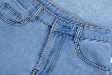 Blue jean pocket texture. jeans fabric texture background. front view. denim jeans background