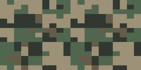 Army camouflage background, classic seamless pattern, vector fabric texture. that was used as the default camouflage pattern issued to the United States Armed Forces from 1981