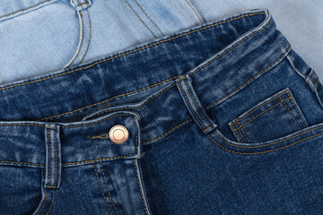 Blue jean pocket texture. jeans fabric texture background. front view. denim jeans background