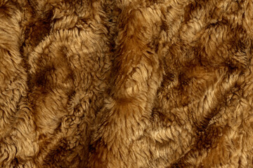 Brown wool texture background. plush. mohair. fur