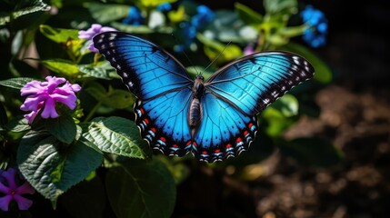 Naklejka premium up blue butterflies