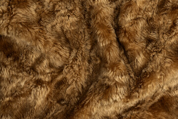 Brown wool texture background. plush. mohair. fur