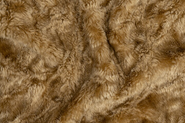 Brown wool texture background. plush. mohair. fur