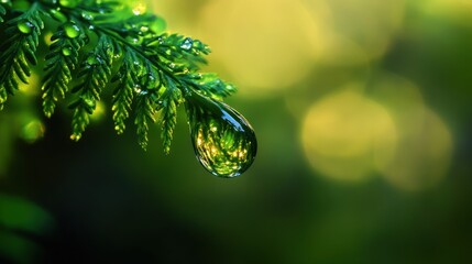 Dewdrop on a Fern Leaf
