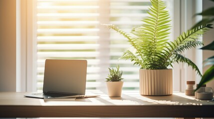 Fototapeta premium modern plants on desk
