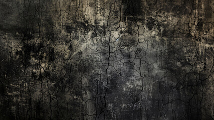 Obraz premium Scary, horror-themed background wallpaper with grey, black, beige, and frightening ghostly eerie grit grain scratch elements.