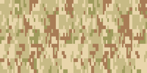 Camouflage Army Pattern Seamless Vector Background, Classic Khaki Texture, Forest Hunting Design. Military Camouflage Codycross