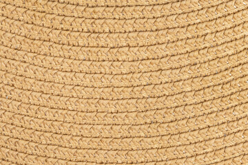 Woven straw texture background. Natural woven straw. Wicker cloth. Wooden mat pattern