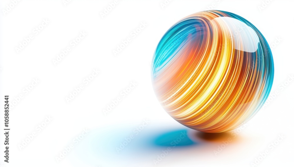 Poster digital globe with high-speed light trails encircling it, symbolizing rapid global connectivity and 