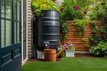 Obraz premium Rainwater Harvesting and Rainwater Systems