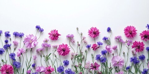 Naklejka premium Pink and Purple Flowers