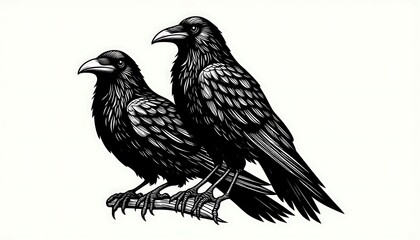 Obraz premium Hugin and Munin 