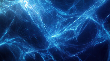 Fototapeta premium Abstract Digital Network with Interconnected Blue Lines