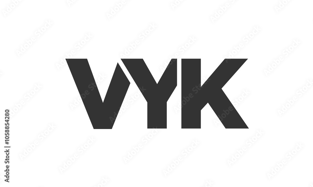 Fototapete vyk logo design template with strong and modern bold text. initial based vector logotype featuring s