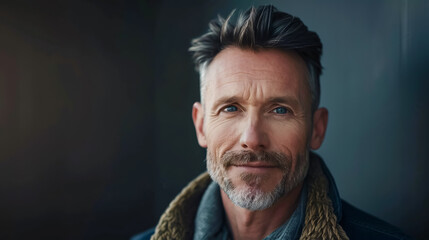 Self-assured, attractive middle-aged man.