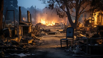 devastation fire ash
