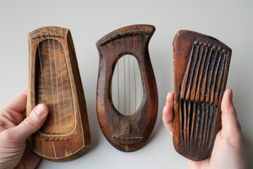 3 mouth harps from musical instruments collection