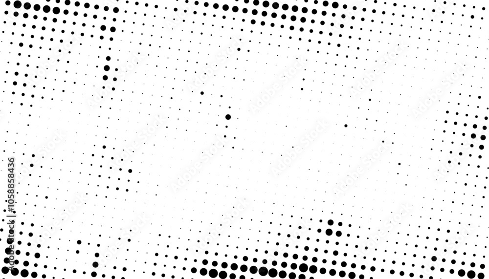 Poster Halftone background vector, abstract backdrop design with two tone pattern and copy space for edit your content	