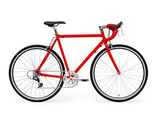 Fototapeta premium Side view racing bicycle, isolated on white background 