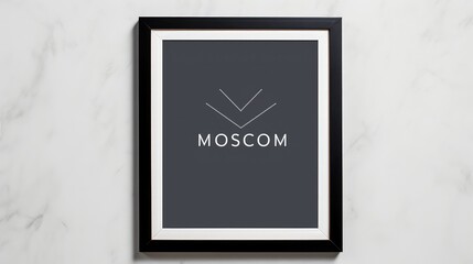 aesthetic wall art mock up black frame square