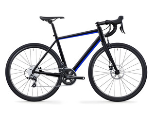 Obraz premium Side view racing bicycle, isolated on white background 