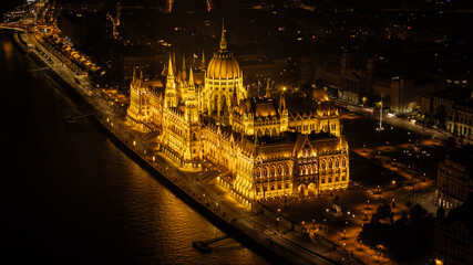 Budapest, Hungary, night in the city