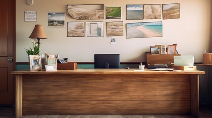 Fototapeta premium cozy reception desk office