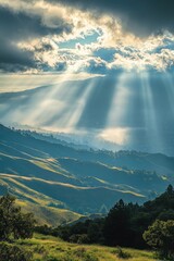 Cloudy Hills Landscape