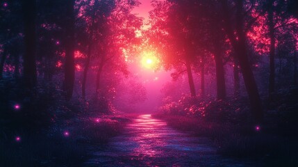 Naklejka premium Enchanted Forest Path