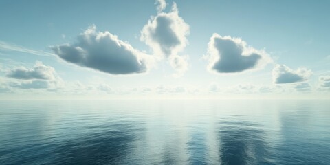 Fototapeta premium Lake with Cloudy Sky