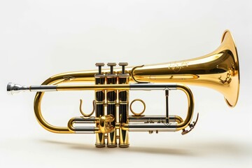 Naklejka premium Trumpet isolated on white