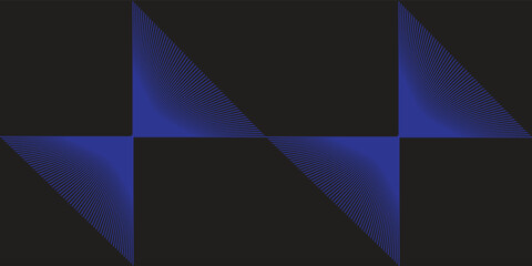 Fototapeta premium Seamless vertical and horizontal lines pattern in blue. Drawn striped texture on black background.