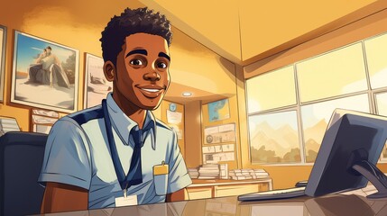 professionalism front desk employee