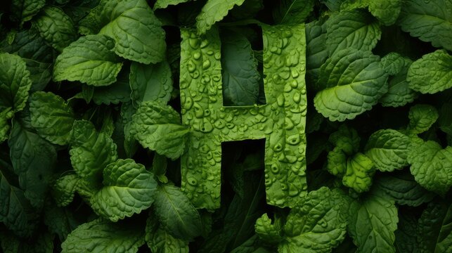 nature letter h green