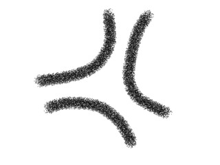 Cartoon effect lines angry on the background