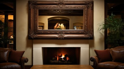 intricate wood frame square