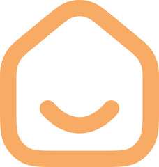 House Smile icon logo design