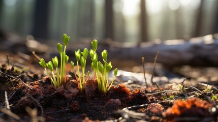 Obraz premium recovery fire regrowth