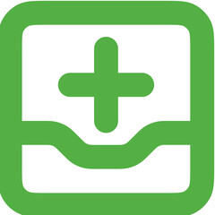 Obraz premium Inbox Plus icon logo design