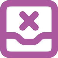 Obraz premium Inbox Xmark icon logo design