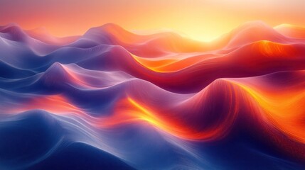 Obraz premium Abstract Landscape with Sun