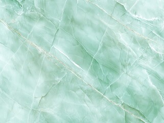 Obraz premium A high-resolution photo of a mint green marble texture, showcasing intricate veins and smooth surface for backgrounds or design projects.