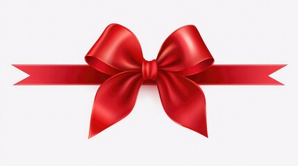 Fototapeta premium bow red ribbon transparent background
